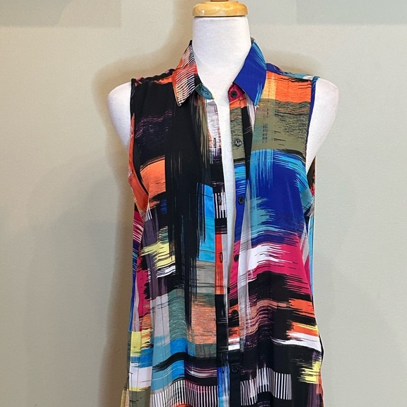 Spense | NWT Size Large Abstract Print Cover-Up - Picture 2 of 8